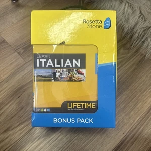 Rosetta Stone Italian Bonus Pack Bundle Lifetime Online Access + Grammar Guide + - Picture 1 of 4