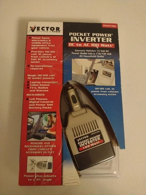 Inversor de bolsillo Vector Power DC a AC 100 vatios VEC041WM 110/120 voltios ajustable  Foto 1 de 4