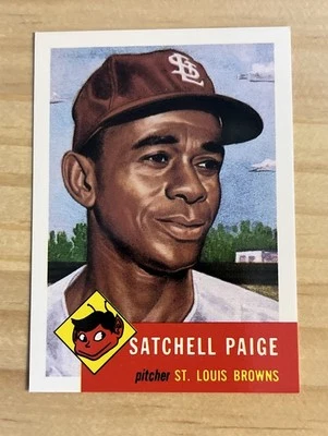 1991 Topps Archives 1953 #220 Satchell Paige St. Louis Browns MLB HOF - Image 1 of 2
