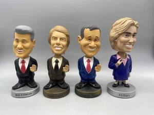 Vintage 2001 BOSLEY BOBBERS - x4 Political Hillary Bill Clinton Jimmy Bobblehead - Bild 1 von 8