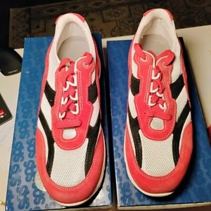 SAS Tour Mesh Lace Up Womens Sz 9WW Red/Black Athelic Shoe New - Picture 1 of 8