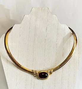 Collar Cabujón Joan Rivers Omega Tono Dorado Intercambiable Imitación Cabujón - Imagen 1 de 9