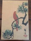Hiroshige Utagawa Antique Woodblock Print ?Parrot On A Pine Branch? 1844-1847