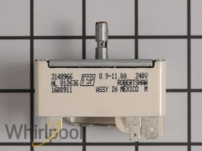 Новый подлинный оригинальный производитель Whirlpool духовка диапазон Infinite переключатель WP3148966 - Изображение 1 из 4