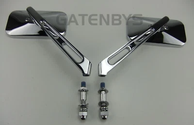 Nuevos espejos cromados para Harley Davidson Fat Boy Softail V-Rod Low Ride Sportster Foto 1 de 4