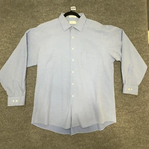 Vintage Van Heusen Men's Dress Shirt BLUE Size 17-17.5 34/35 WRINKLE FREE - Picture 1 of 6