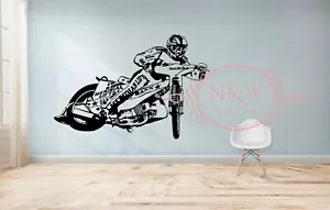 Speedway Rider Motorbike Sport Vinyl Decal Sticker Car Wall Window Decorative(2) - Picture 1 of 4