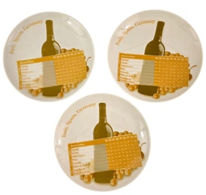 Platos de queso de postre de vino región Wine Enthusiast ITALIA ESPAÑA ALEMANIA - Juego de 3 - Imagen 1 de 11