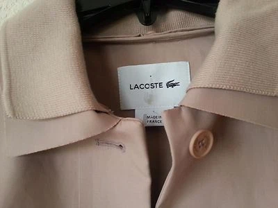 全新 $870 Lacoste 女式外套裸色腮红粉色时装秀系列棉 — 第 1/4 张图片