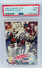 1995 Stadium Club Marshall Faulk  #193 Colts Card PSA 9