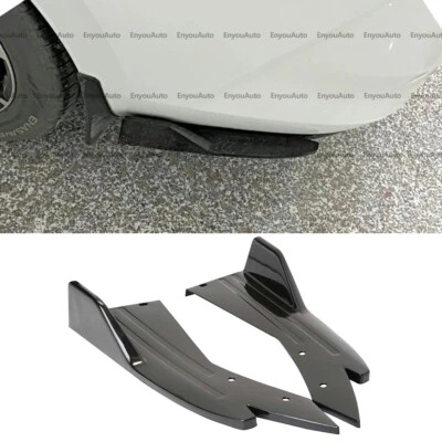 For Mercedes-Benz AMG35 AMG45 GT Rear Bumper Lip Splitter Diffuser Glossy Black - Image 1 of 4