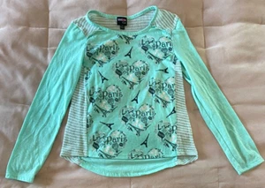 Ransom Girl Multicolor Paris Love Dream Long Sleeve Girls Top Size S 7/8 - Picture 1 of 8
