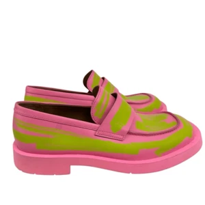 Camper Lab MIL 1978 Loafers Unisex W11 M9 Pink Green Brushed Leather Wacky Artsy - Picture 1 of 11