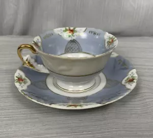 Vintage Ucagco China Demistasse Hand Painted Cup & Saucer-Made Japan - Picture 1 of 15