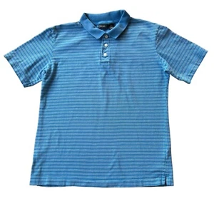 Cherokee Polo Shirt Youth Size XL 14 16 Cotton Short Sleeve Blue White Striped - Picture 1 of 8