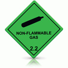Non-Flammable Gas 2.2 Labels - Hazard Warning Diamonds - Highly Durable Material