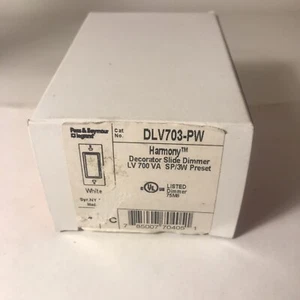 Legrand - Pass & Seymour radiant Dimmer Light Switch Dlv703-pw Lv 700 Va Sp/3w - Picture 1 of 4