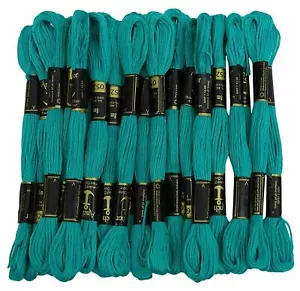 Anchor Threads Stranded Cotton Thread Cross Stitch Embroidery Floss Teal Green - Picture 1 of 7