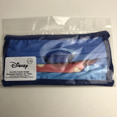 Nova Máscara Facial de Pano Autêntica Lilo & Stitch STITCH Parques da Disney Grande - Imagem 1 de 3