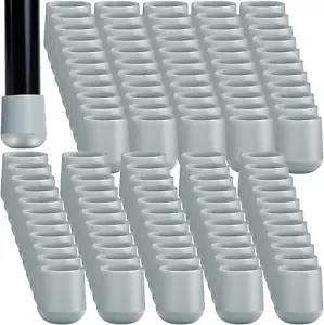 Folding Chair Leg Caps, 7/8 Inch Heavy Duty Plastic round Chair Covers, Grey Fur - Picture 1 of 12