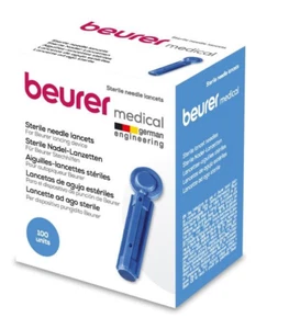 Beurer 28G Sterile Lanzetten für Blutzuckermessgeräte für Diabetiker 100Stk. - Bild 1 von 6