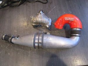 76-04 KAWASAKI COFFMANS 440 550 550SX REED RACING EXHAUST PIPE W/ OEM MANIFOLD - Picture 1 of 12