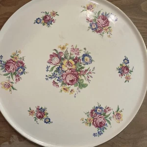 Vintage Royal Tudor Cake Plate England Floral Lovely! - Picture 1 of 3