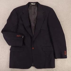Eddie Bauer Jacket M Blue 100% Wool Twill Sport Coat Blazer AKA Made in USA 40R - Picture 1 of 15