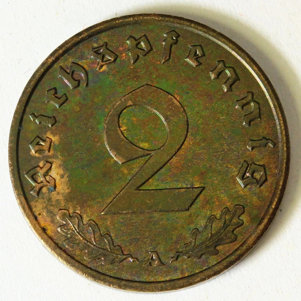 GERMANY (Third Reich) 2 Reichspfennig 1939 A - Bronze - XF/aUNC - 3991 - Image 1 of 2