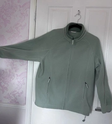 Ladies M&S Pale Green Lined Fleece Zip Front. Size 14 Vgc - Image 1 of 4