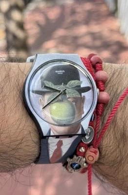 Rare Swatch x Magritte Limited Edition Watch Collectible moonswatch snoopy moma - Image 1 of 4