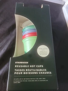 Starbucks Reusable Hot Cups 4er Pack Color Change 16oz mit Deckel NEU!! - Bild 1 von 3