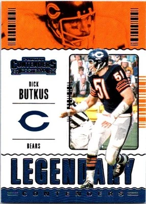 2020 Panini Contenders Dick Butkus #LC-DBU Chicago Bears - Image 1 of 2