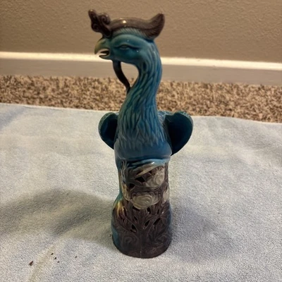 Antique Turquoise Chinese Bird Figure - Image 1 of 4