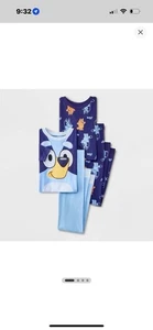 Juego de pijama de algodón azul ajustado de 2 piezas - azul 4 - Imagen 1 de 4
