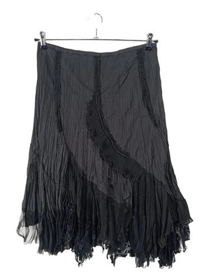 BIBA Falda con volantes Mujeres Falda Talla EU 38 negro look casual - Imagen 1 de 4