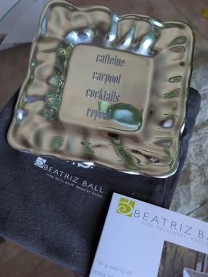 Nuevo en Bolsa para el Polvo Beatriz Ball Regalos Bambú Pulido Aluminio Caja Cuadrada Bandeja Foto 1 de 4