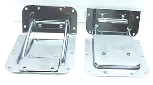 (2) Dos tapas grandes cromadas empotradas para estuches ATA - Imagen 1 de 2