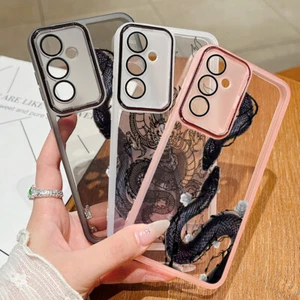 Funda blanda de silicona transparente Dragon Snake para Samsung S24 Ultra S23 FE S22 A54 - Imagen 1 de 19