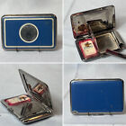 Art Deco Richard Hudnut Compact Blue Rectangle Rouge Powder Lipstick Box