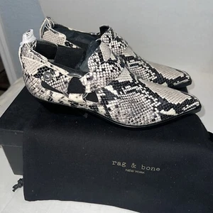 Rag & Bone Westin Harness Bootie schwarz/weiß Größe 9 (39 EU) UVP 550 $ - neu im Karton - Bild 1 von 10
