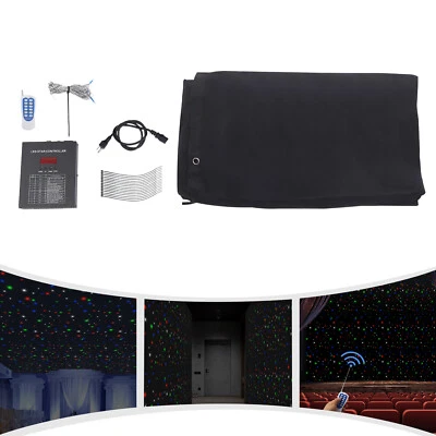 Telón de fondo LED estrella escenario 13,12*9,84 ft fondo estrella cortina cielo estrellado 240 LED Foto 1 de 4
