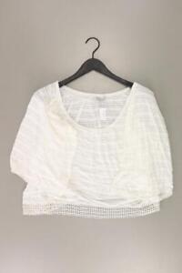 ⭐ Reserved Bluse für Damen Gr. 42, L Weite Ärmel weiß aus Viskose ⭐