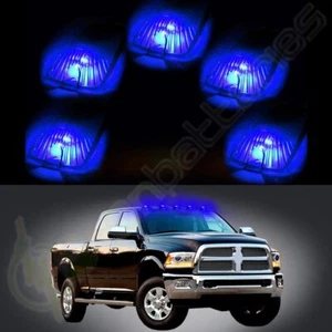 5pcs Smoke Roof Cab Marker Cover +T10 12V LED Bulb for Chevrolet K1500 K2500 - Picture 1 of 11