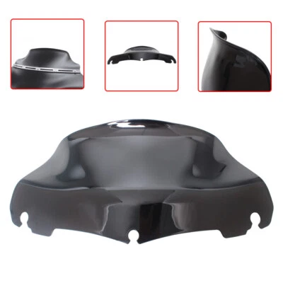 9"Black Wave Windscreen Windshield For Harley Touring Electra Street Glide 14-22 - Image 1 of 4