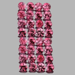 1,50 mm 50 pz macchina rotonda taglio brillante zaffiro rosso rosa naturale (impeccabile- - Foto 1 di 2