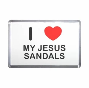 My Jesus Sandalen I Love Herz Kunststoff Kühlschrankmagnet (S, M, L, XL) - Bild 1 von 10