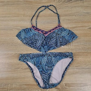 Nanette Lepore Bikini Extra Small Blue Paisley Two Piece Swim Suit - Picture 1 of 12