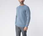 Drumohr Summer 2024 Dusky Sky Blue Rib Knit Cotton Sweater M (Eu 50) NWT