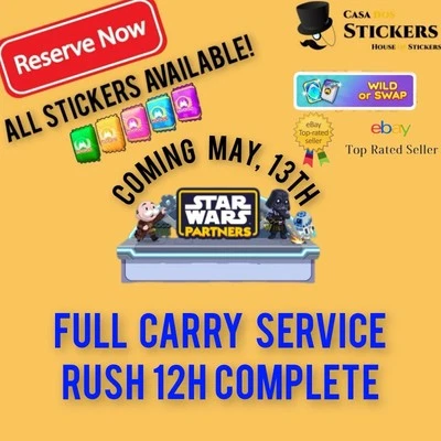 THEHOUSEOFSTICKERS 🌍Star Wars - Partner Event - Monopoly Go - RUSH SLOT 12 Hour’s!🌍 ✅ONLINE✅